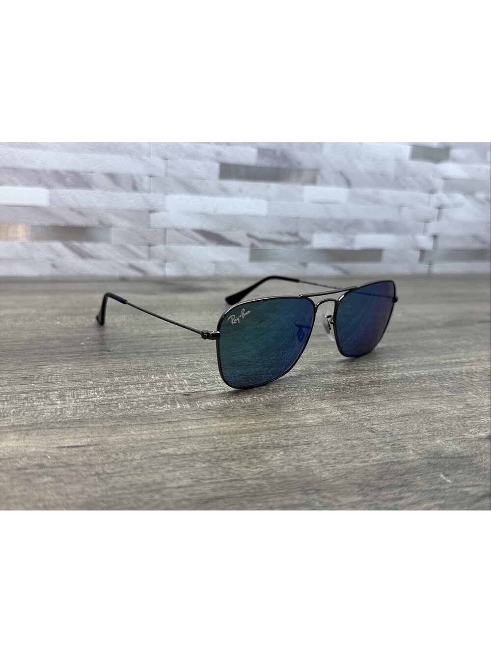 Ray Ban RB3136 Caravan 004 Gunmetal Sunglasses FRAME ONLY (Bad Lenses) 55-15-140